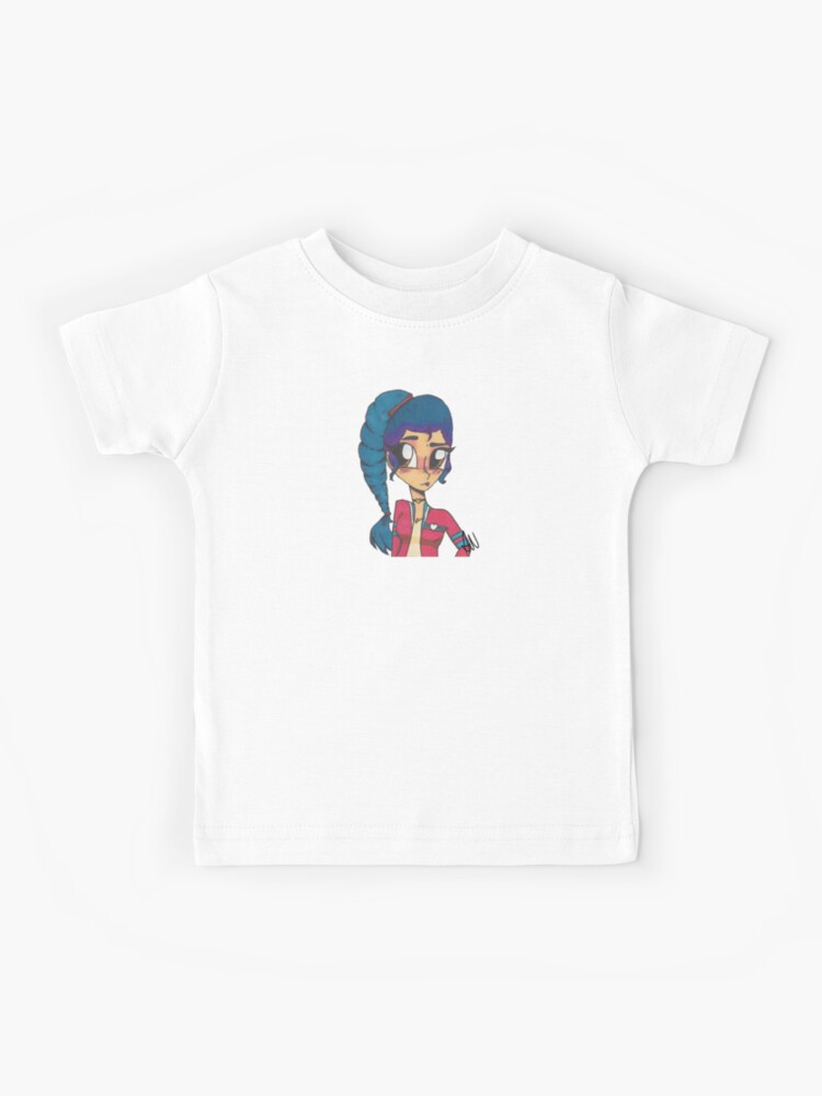 Blue Haired Girl Transparent Background Kids T Shirt By Unicorndaya Redbubble