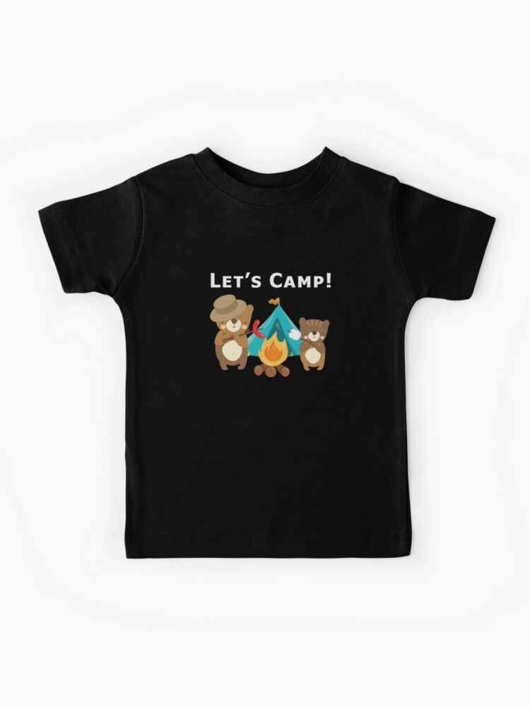 camping bear t shirt