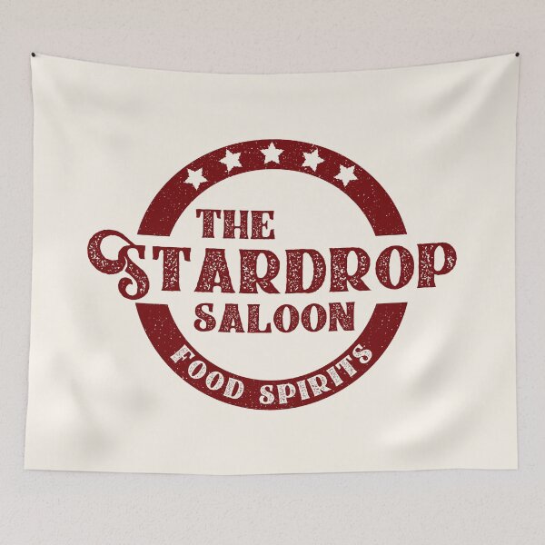 Item preview, The Stardrop Saloon Pub Logo | Stardew Valley | Burgundy Logo designed and sold by surik-.