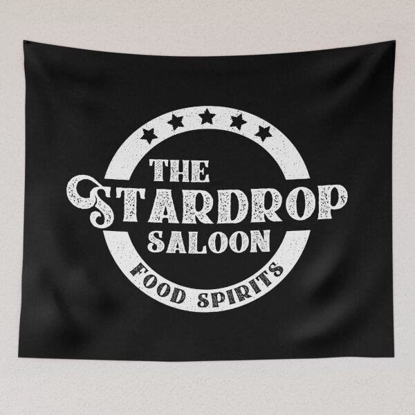 Item preview, The Stardrop Saloon Pub Logo | Stardew Valley | White Logo designed and sold by surik-.
