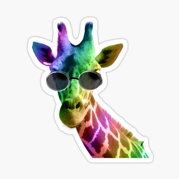 Unicorn Giraffe Rainbows Stickers Redbubble - fat giraffe roblox