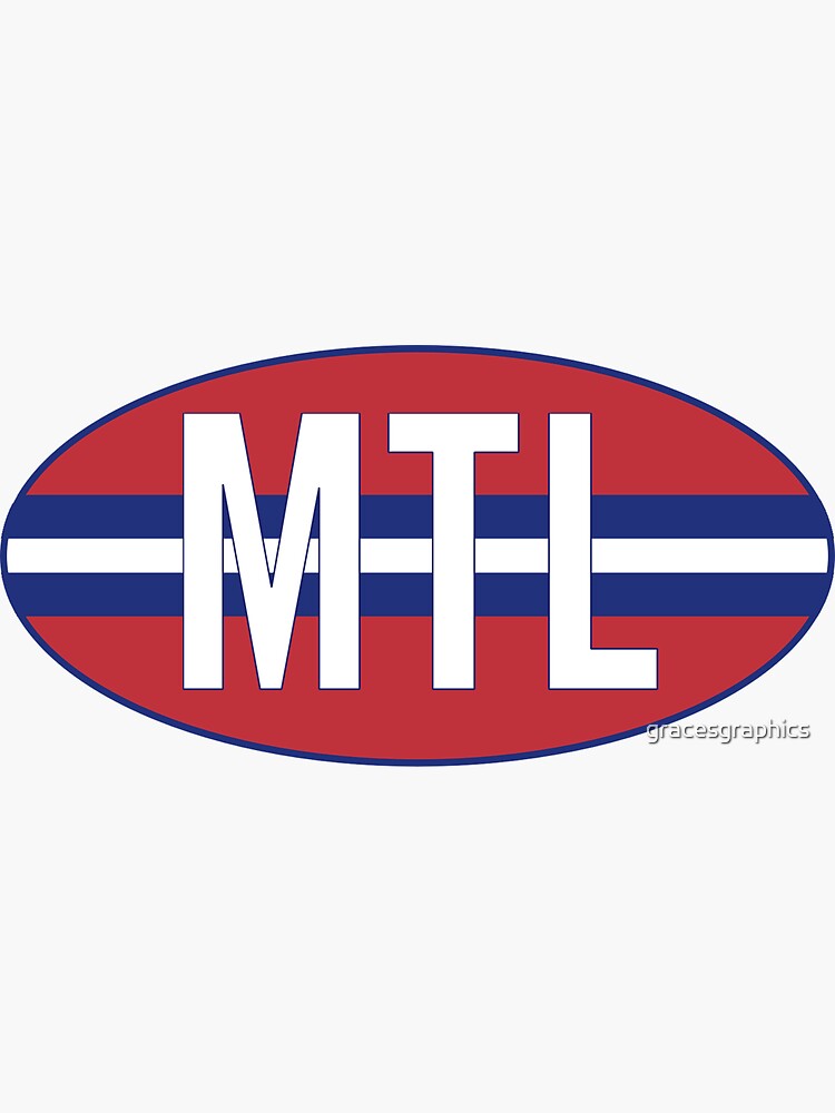 "Montreal Canadiens MTL Oval Stickers" Sticker by ...