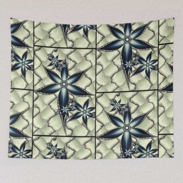 Item preview, Vintage Blue Flowers designed and sold by pinkal.