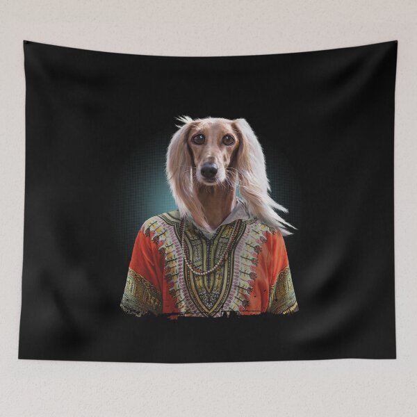 Item preview, Hippy Dippy Afgan Hound designed and sold by Merch-Tees.