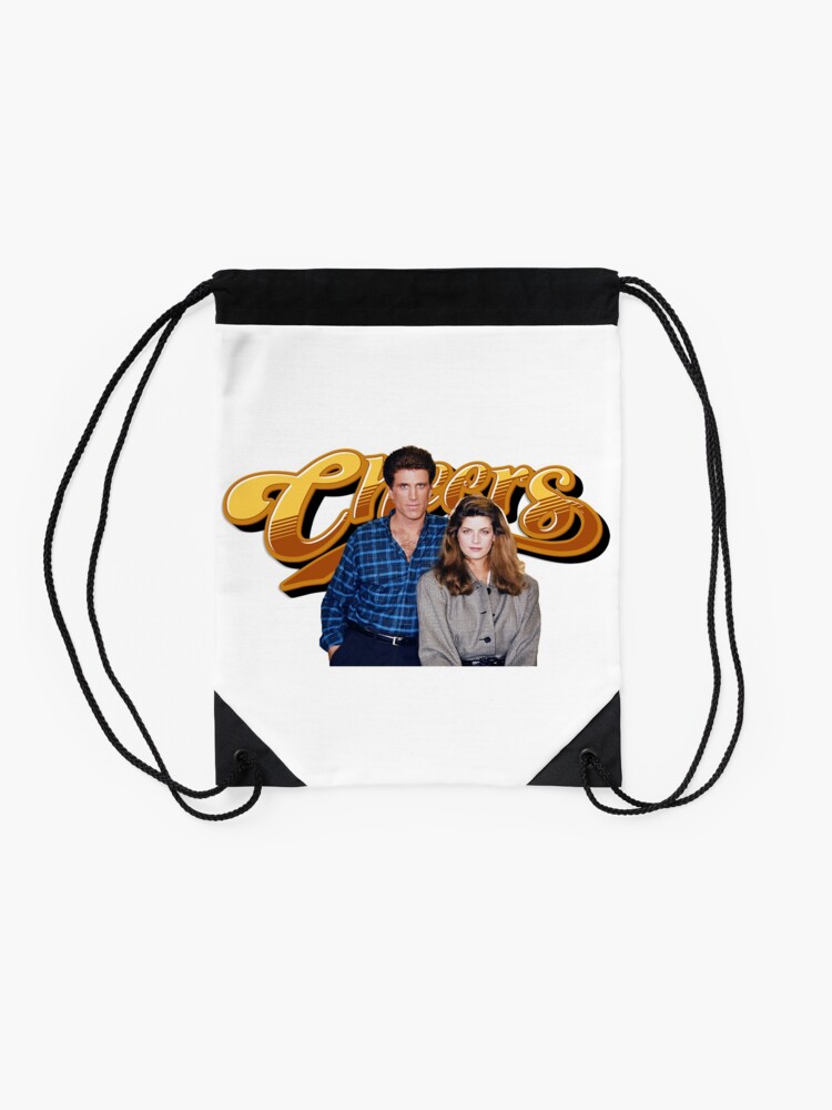 Alternate view of cheers television show Drawstring Bag