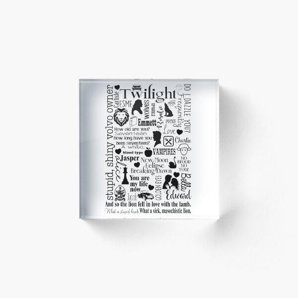 Twilight Themed Sub Way Art Graphic Acrylic Block