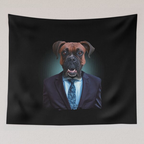 Item preview, Boxer Suited and Booted Dog designed and sold by Merch-Tees.