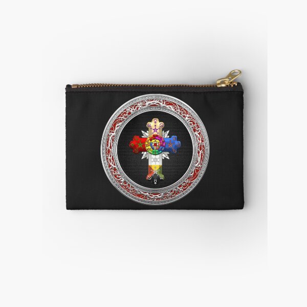 Item preview, Rosy Cross - Rose Croix in Silver on Black designed and sold by Serge Averbukh Art Studio.