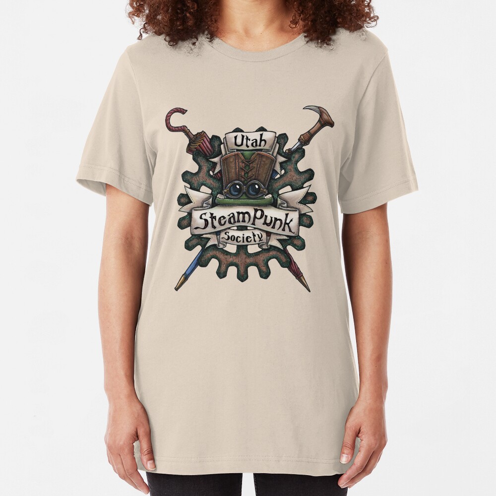 Utah Steampunk Society Logo Slim Fit T-Shirt