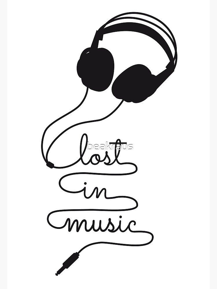 Disover lost in music with headphone Premium Matte Vertical Poster