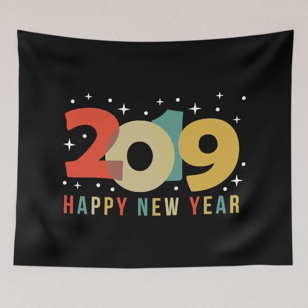 Item preview, Happy New Year 2019 Vintage New Year's Eve Gift designed and sold by haselshirt.