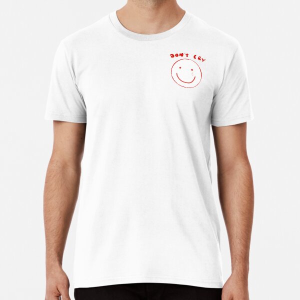 Item preview, DON'T CRY Smiley Face (red) designed and sold by chasesaidyeehaw.