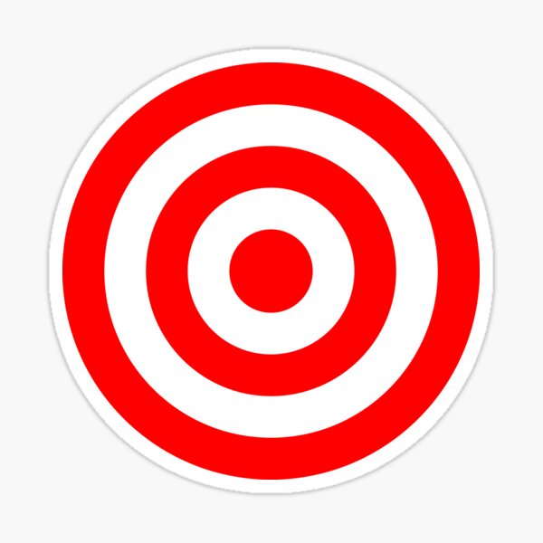 Bullseye & White Shooting Sticker for Sale by phoxydesign | Redbubble
