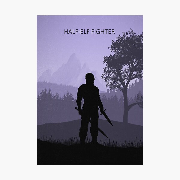 What's Your Class - Half-Elf Fighter Photographic Print
