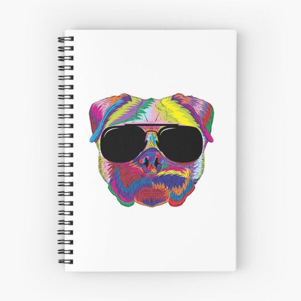 Item preview, Psychedelic Pug Dog Face with Sunglasses designed and sold by phoxydesign.