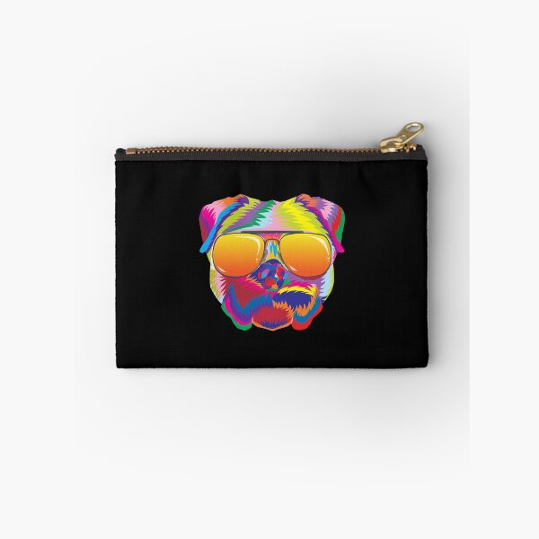 Item preview, Psychedelic Pug Dog Face with Sunset Sunglasses designed and sold by phoxydesign.