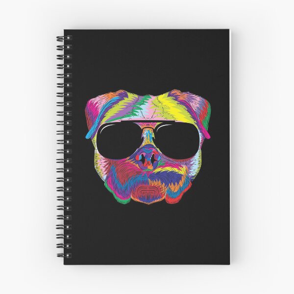 Item preview, Psychedelic Pug Dog Face with Sunglasses designed and sold by phoxydesign.