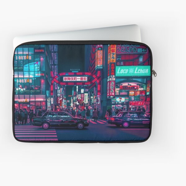Cyberpunk Tokyo Street Laptop Sleeve
