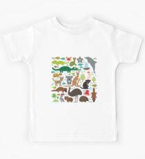 Australien: Koala, Schlange, Schildkröte, Krokodil, Känguru, Dingo Kinder T-Shirt
