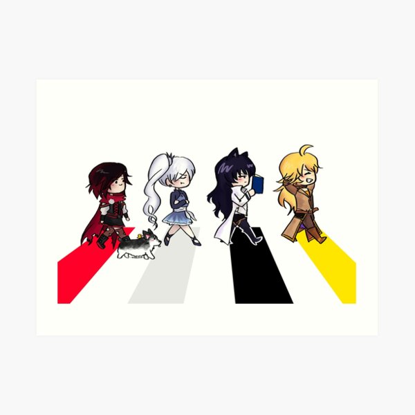 RWBY-ROAD-TRANSPARENT Art Print