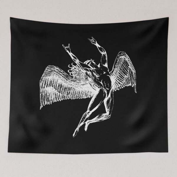 Item preview, ICARUS THROWS THE HORNS - white ***FAV ICARUS GONE? SEE BELOW*** designed and sold by butterflyscream.
