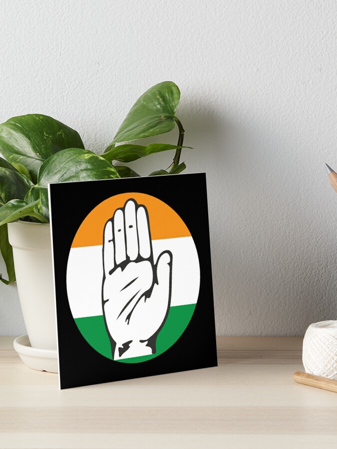 Buy Waahkart Congress 2D Panja Logo (White) Online at Low Prices in India -  Amazon.in