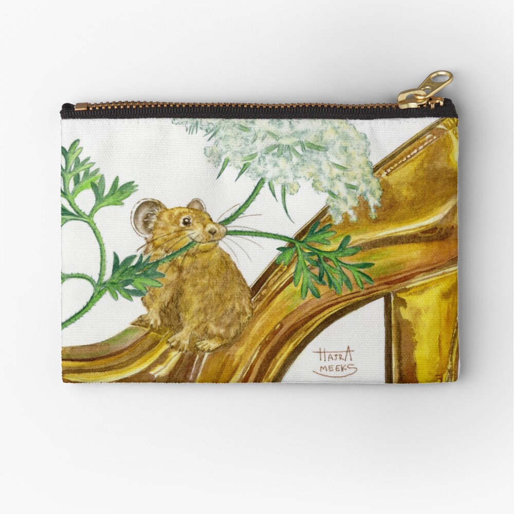Pika-Shoe: Picky Pika with Plant Parasol & Posh Pad Zipper Pouch
