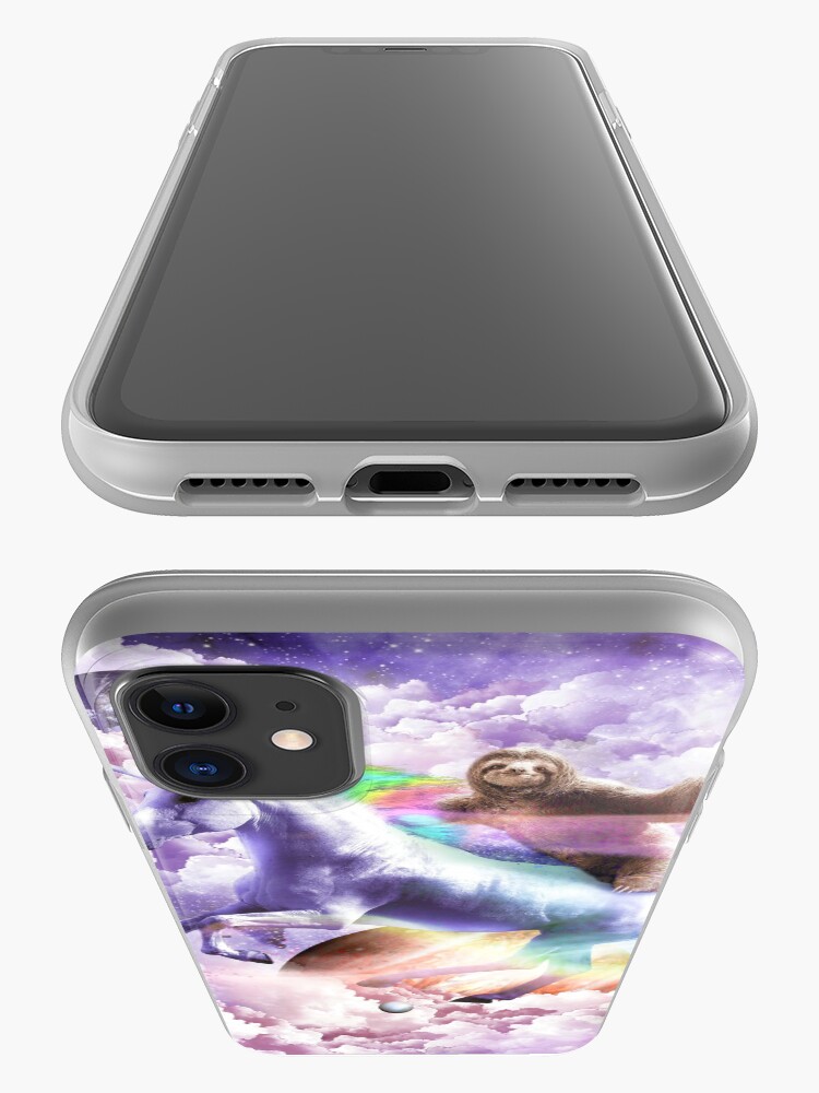 Alternate view of Epic Space Sloth Riding On Unicorn iPhone Case & Cover