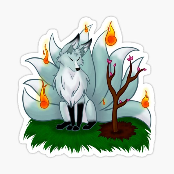 Ninetails Stickers Redbubble - roblox royale high nine tails