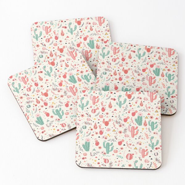 Item preview, Scandinavian Print of Cactus and Desert Flowers designed and sold by Pink Pineapple Works.
