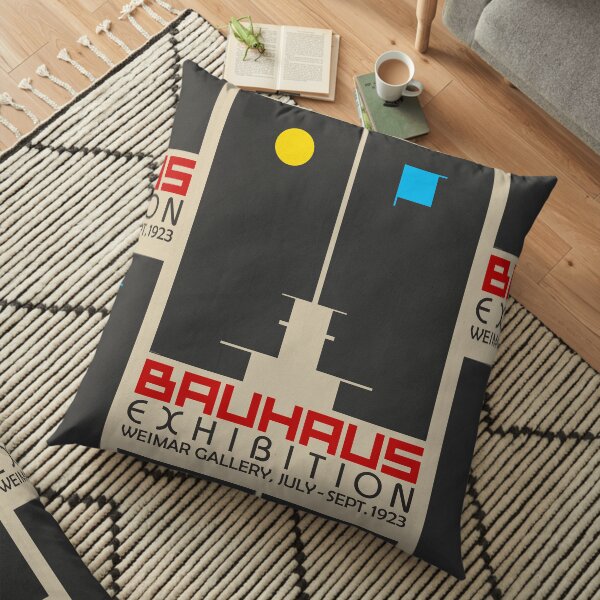 Bauhaus Exhibition III Poster / Weimar Gallery Floor Pillow