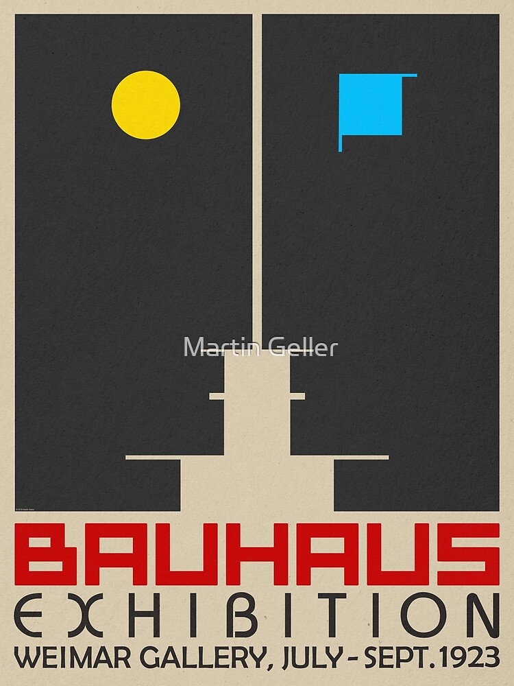 Vintage BAUHAUS 1923 EXHIBITION by Herbert Bayer. Reproduction Bauhaus  Poster