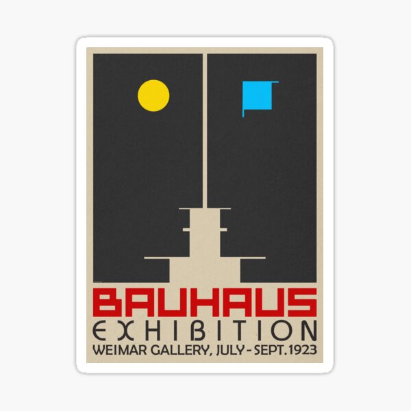 Bauhaus Exhibition III Poster / Weimar Gallery Sticker
