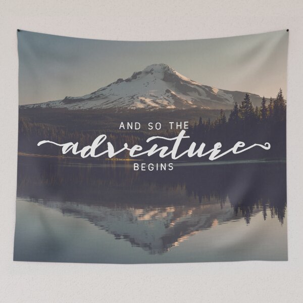 Item preview, And So The Adventure Begins - Woods Trees Forest Mountain Mt Hood Wall Decor designed and sold by artcascadia.