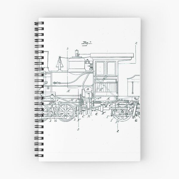 Item preview, Steam Locomotive Patent Print- Locomotive Patent Print,Railroad Decor,Railroad Wall Decor,Train Decor,Wall Decor,Patent Print, (white) 1 designed and sold by Gizmo68.