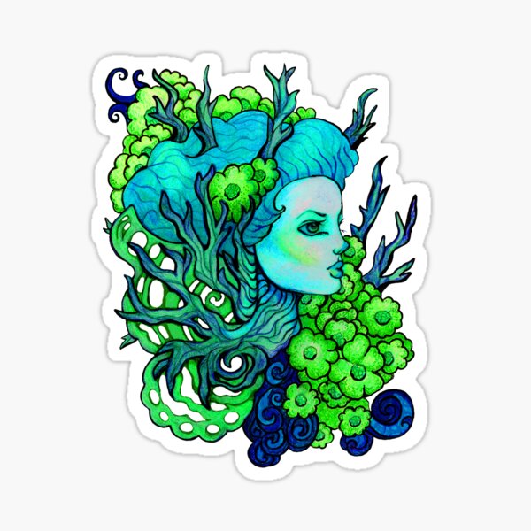 Dryad Flower Fairy Image Title: Spring Sprite Sticker