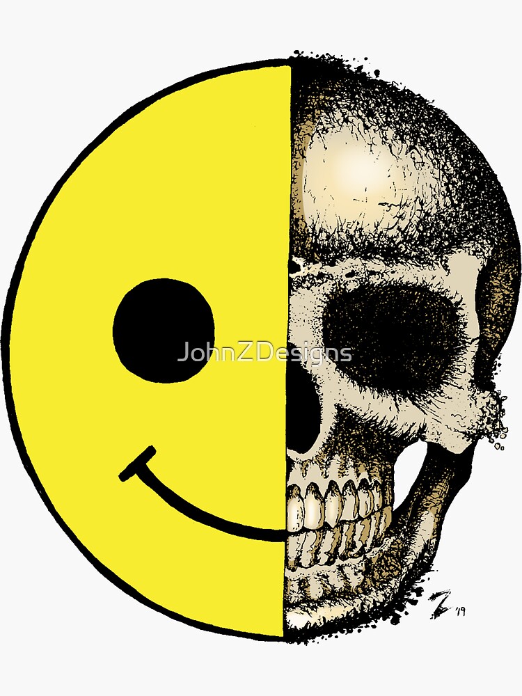 Happy Halloween Tattoo Style Icon of a Skull Smoking - Skeleton Ring  Design