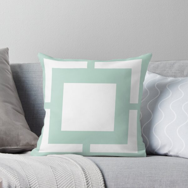 Item preview, Squared: Minimalist Geometric Design in Duck Egg Pale Green-Blue and White designed and sold by kierkegaard.