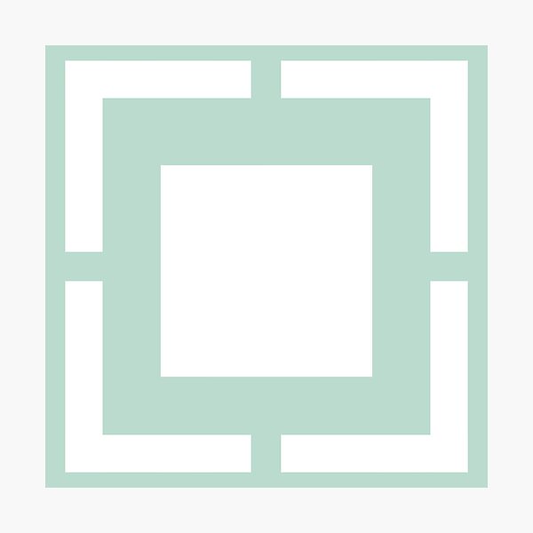 Item preview, Squared: Minimalist Geometric Design in Duck Egg Pale Green-Blue and White designed and sold by kierkegaard.