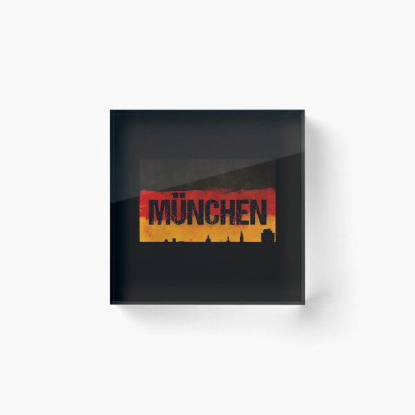 Item preview, Munchen Germany City Skyline Distressed Flag designed and sold by LarkDesigns.