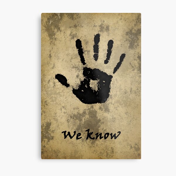 Skyrim: We Know Metal Print
