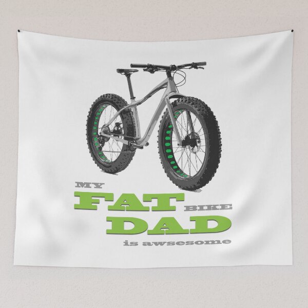 Item preview, My Fat Bike Dad is Awesome MTB Fat MTB Cycling Green designed and sold by KNUXX Shop.