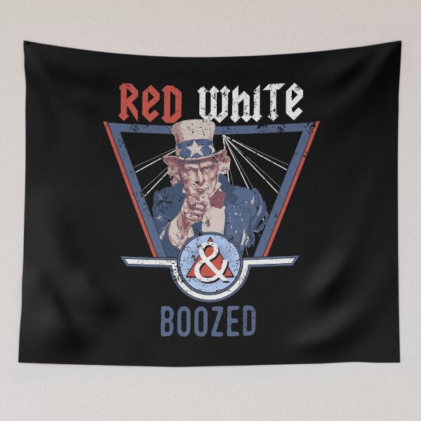 Item preview, Red White Boozed Drinking Gift Funny Drinking Whiskey Beer Wine Lover designed and sold by KentuckyGirlTee.