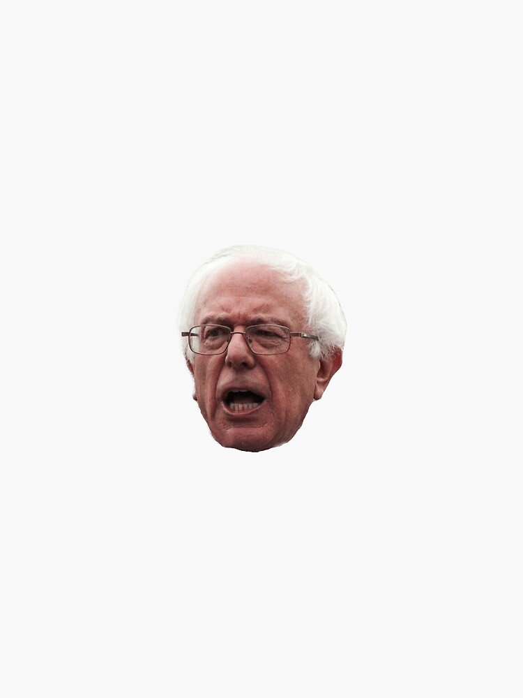 Copy Of Feel The Bern Bernie Sanders Face Png Sticker For Sale By Austinzeli Redbubble 