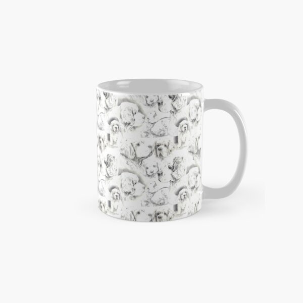 Clumber Spaniels by Jan Irving black and white Classic Mug