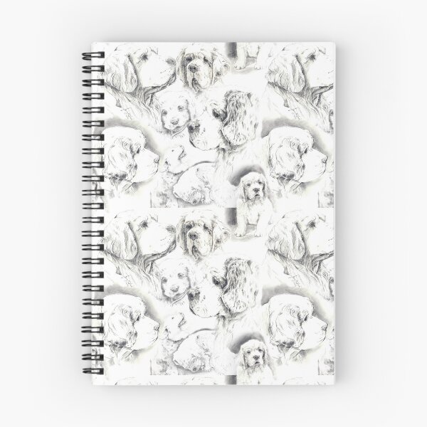 Item preview, Clumber Spaniels by Jan Irving black and white designed and sold by JAN IRVING - ERINRAC.