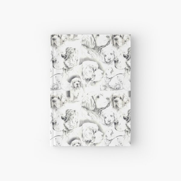 Clumber Spaniels by Jan Irving black and white Hardcover Journal