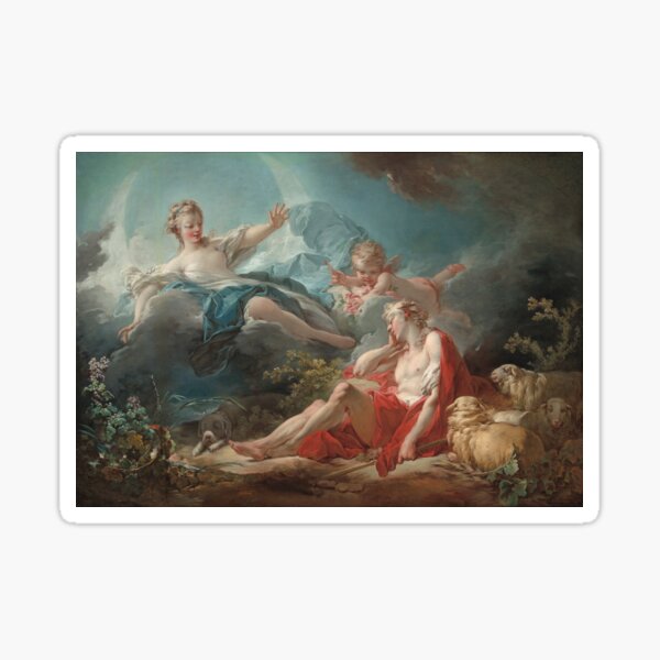 Jean Honoré Fragonard. Diana and Endymion, 1753-56. Sticker