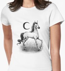 Blasses Pferd Tailliertes T-Shirt für Frauen