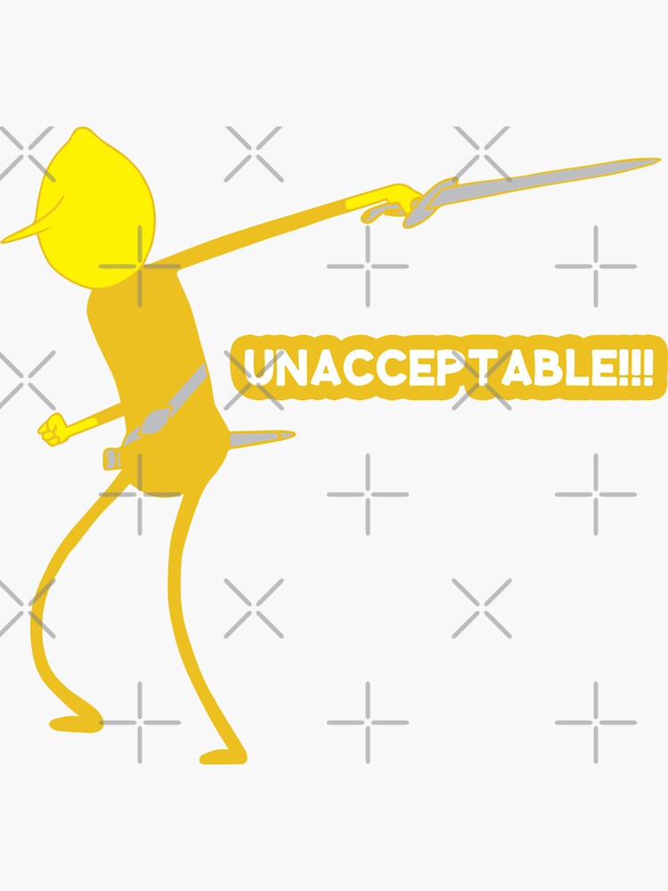 Thumbnail 3 von 3, Sticker, Adventure Time Lemongrab Inakzeptabel designt und verkauft von rainbowdreamer.